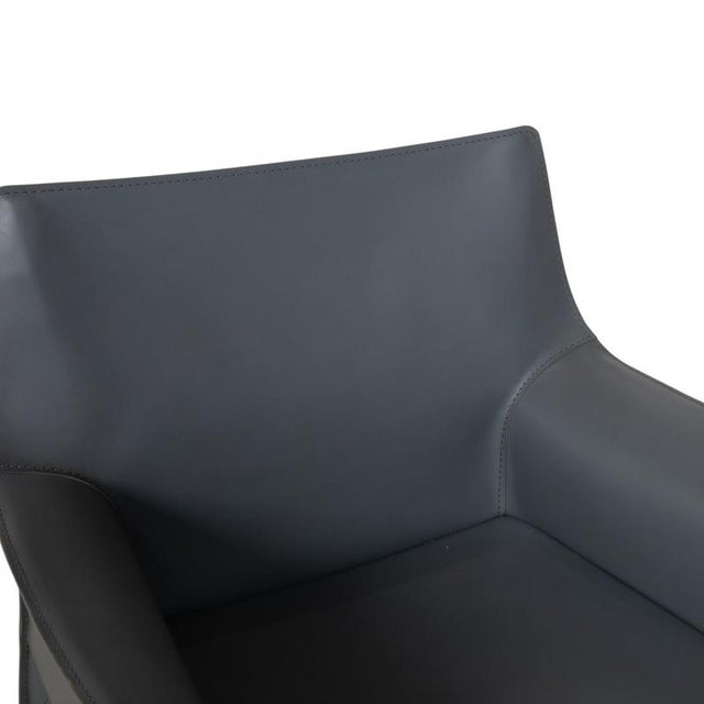 CAB 413 Chairs in Grey Leather by Mario Bellini for Cassina, Set of 8 For Sale - Image 9 of 18