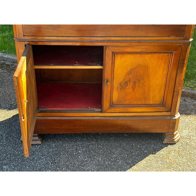 Antique Louis-Philippe Drop-Front Secretaire Desk in Walnut, 1800s For Sale - Image 16 of 18