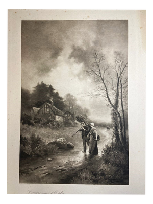 James Walter Gozzard, Landscape, 1910, Lithograph, Framed
