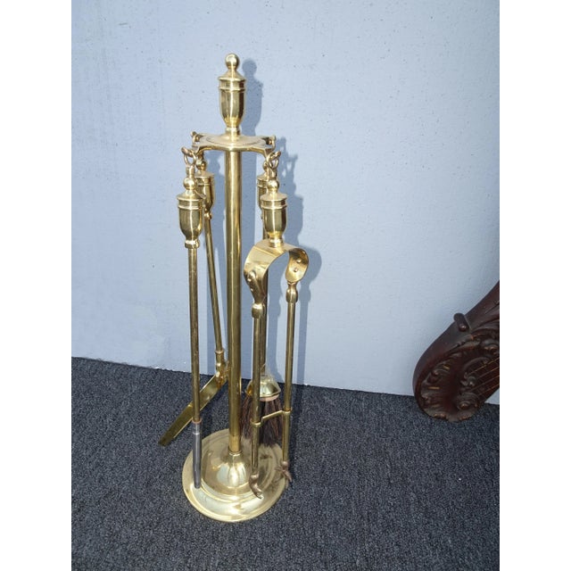 Gorgeous Fireplace Tools in Good Condition. Wear is usual for its age. Please see the photos. Overall a Gorgeous Set of...