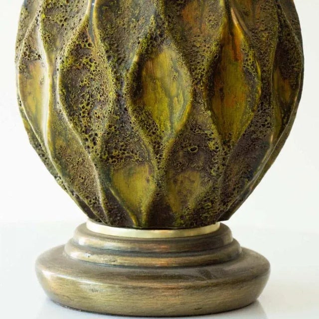 Ceramic Diamondshape Ceramic Table Lamp by R. Houben, 1970 For Sale - Image 7 of 9