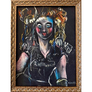 "Steam Queen " Pastel Figurative Drawing For Sale