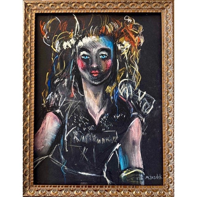 "Steam Queen " Pastel Figurative Drawing For Sale