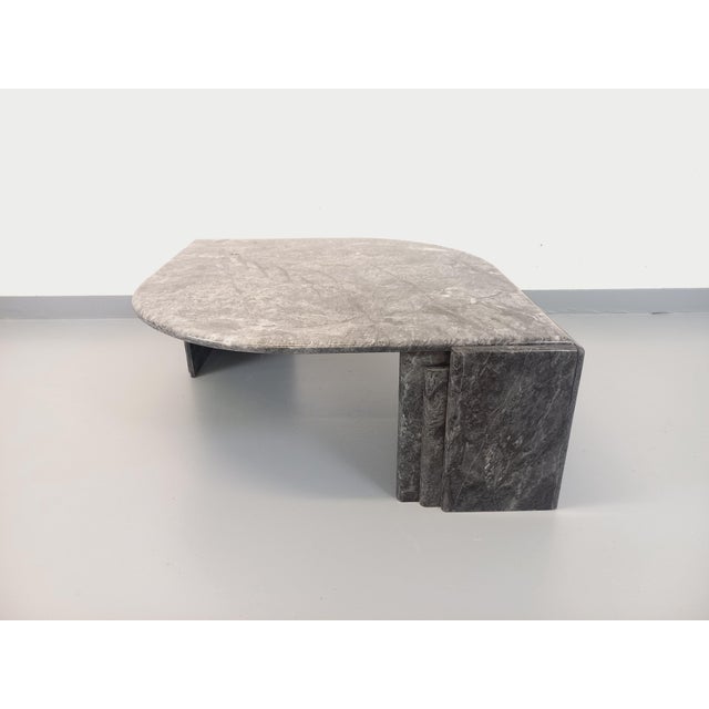 Vintage Grey Marble Coffee Table, 1970s For Sale - Image 11 of 18