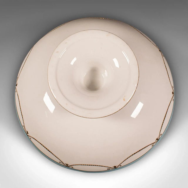 Blue 1920's Antique Decorative Footed Bowl For Sale - Image 8 of 12