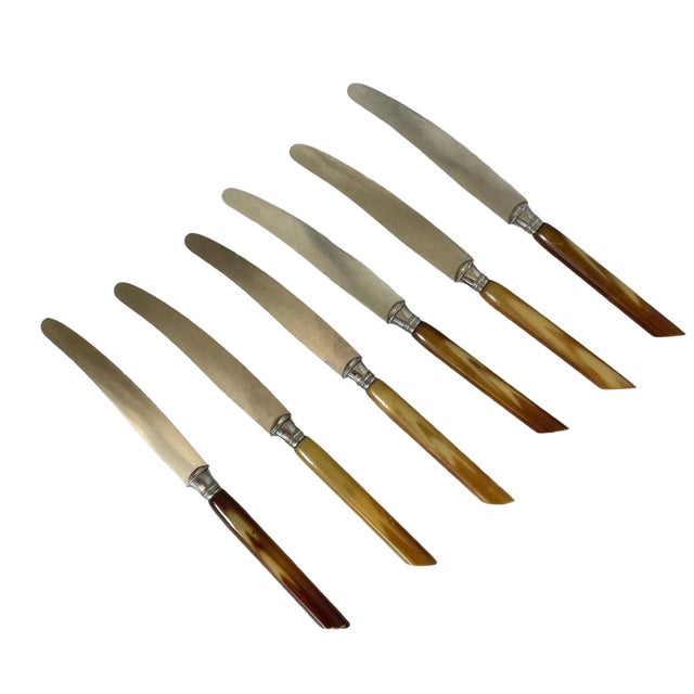 Nippel Solingen Wald Cheese Knives With Bakelite Handles. Set of 6 For Sale - Image 4 of 4