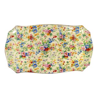 Vintage Royal Winton Grimwades "Floral Feast" Chintz Rectangular Serving Tray For Sale
