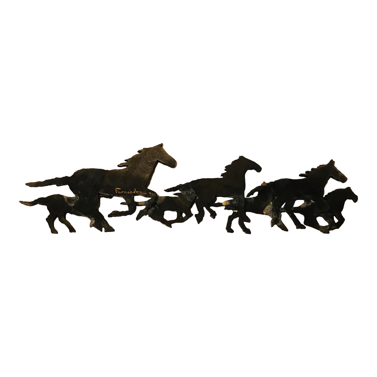 Iron Cut Running Mustang Horses Wall Art By Fernandez 94 Chairish