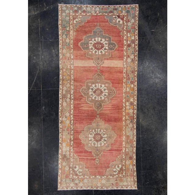 Red Turkish Vintage Rug 4'9" x 11'2" #21399 For Sale - Image 8 of 8
