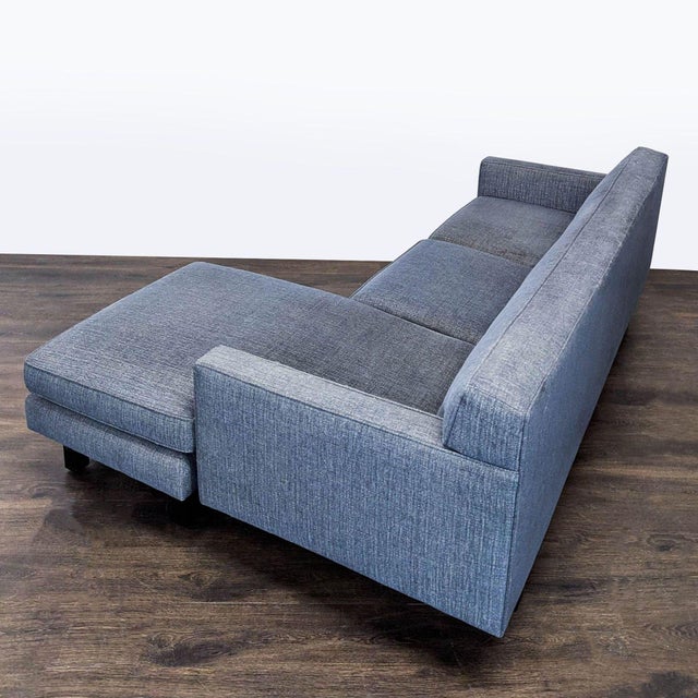 Textile Room & Board Andre Reversible Chaise Sectional in Grey Fabric For Sale - Image 7 of 14