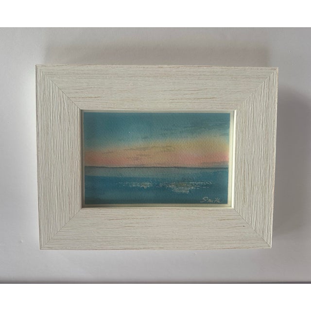 When sunsets remind you of food. This one mimics rainbow sherbet or swirled cotton candy. Ready to hang. New art in...