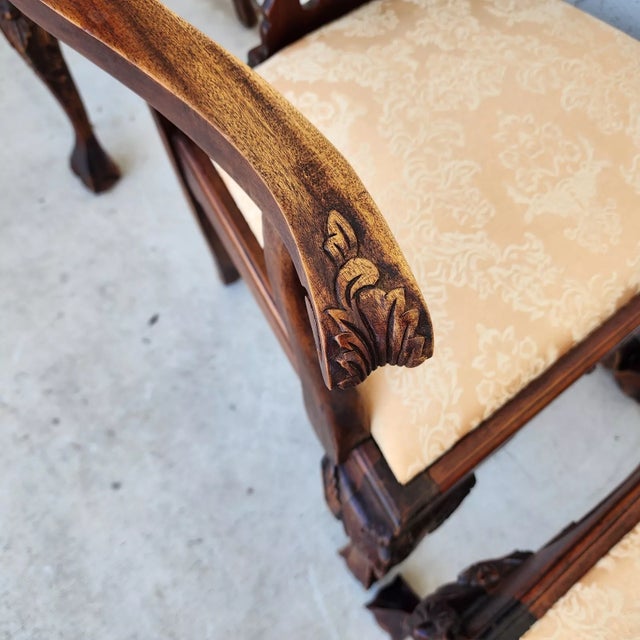 Antique Chippendale Dining Chairs Set of 8 For Sale - Image 9 of 12