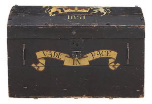 Royal Coat of Arms Hand Painted 1851 Trunk - 1851