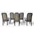 Late 20th Century Set of Six Reupholstered Grey Wood Dining Chairs For Sale - Image 4 of 18