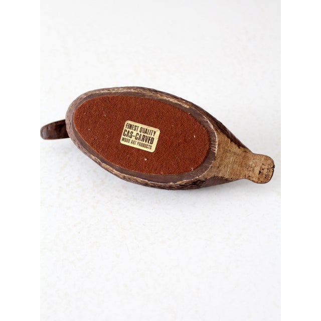Mid 20th Century Vintage Carved Wood Duck For Sale - Image 5 of 10