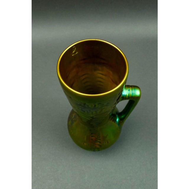 Mid 20th Century Zsolnay Hungary Vintage Art Deco Eosin Tankard Pitcher Ewer Jug For Sale In Miami - Image 6 of 9