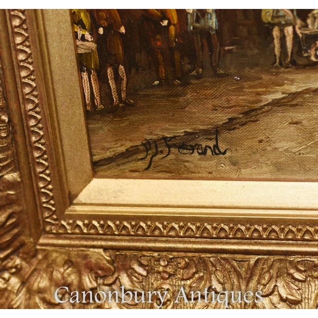 Italian Artist, Triumphal Arch Cityscape, 1980s, Oil Painting, Framed For Sale - Image 3 of 12