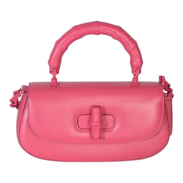 Pink Calfskin Medium Bamboo Diva Bag For Sale