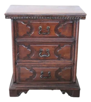 Antique Walnut Nightstand, 1700s