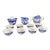 Chinoiserie Blue and White Tea Set 11 Pcs For Sale