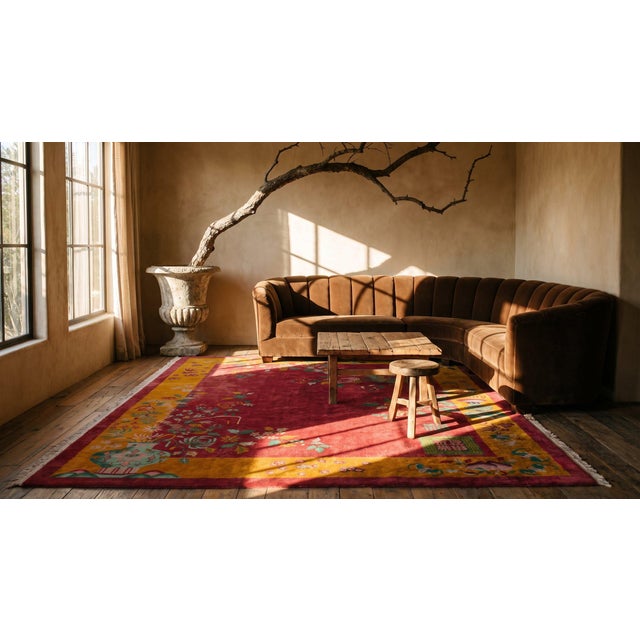1920s Chinese Art Deco Carpet by Nichols Workshop ( 7'10" x 9'6" - 240 x 290 ) For Sale - Image 11 of 13