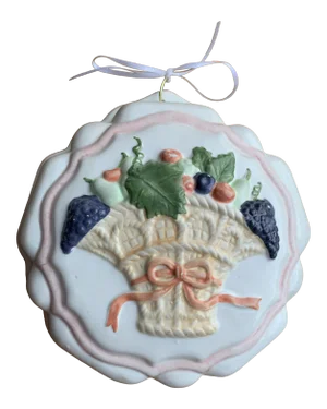 1980s Ceramic Hand Painted Wall Decor