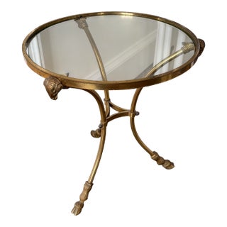 Vintage French Style Brass Side Table For Sale