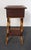 Antique Aesthetic Movement sewing box stand/side table supported by bamboo platform and stiles (ca. late 19th/early 20th...