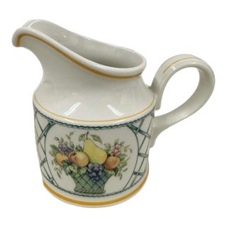 Vintage Porcelain Villeroy & Boch Basket Pattern Creamer For Sale