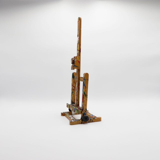 Vintage Mexican Painted Wood Artist Easel For Sale - Image 16 of 17