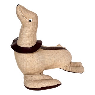 Large Therapeutic Seal in Jute by Renate Müller for H.J. Leven Kg, 1960s For Sale