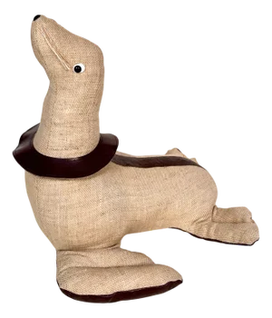 Large Therapeutic Seal in Jute by Renate Müller for H.J. Leven Kg, 1960s