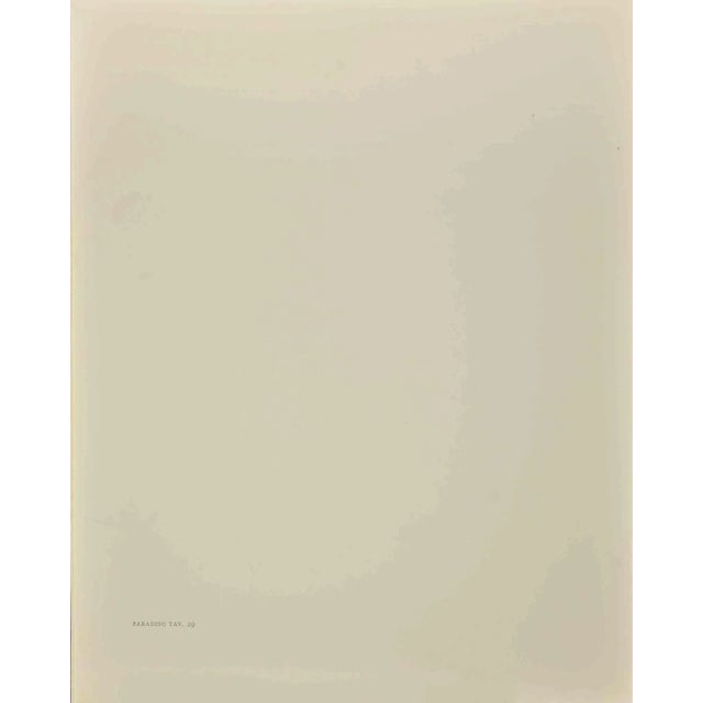 The Infinite Beauty of Beatrice - from the Series "The Divine Comedy" is a woodcut print realized in 1963. Good...