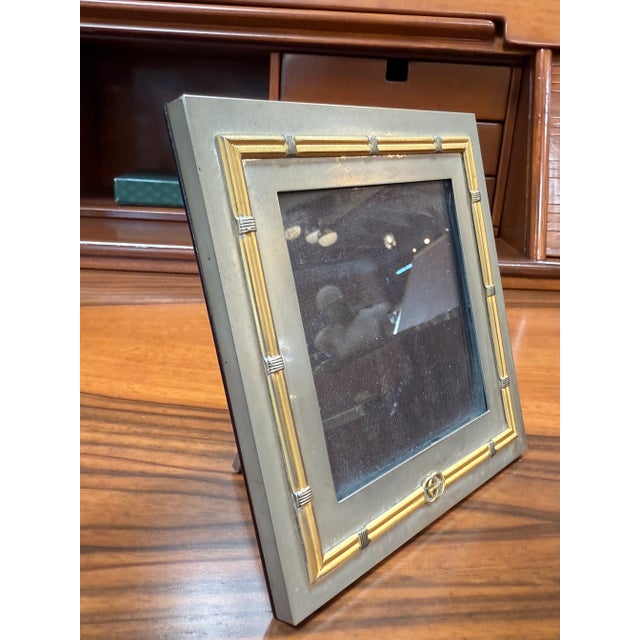 Contemporary Vintage Gucci Picture Frame With Bamboo-Style Detailing For Sale - Image 3 of 8