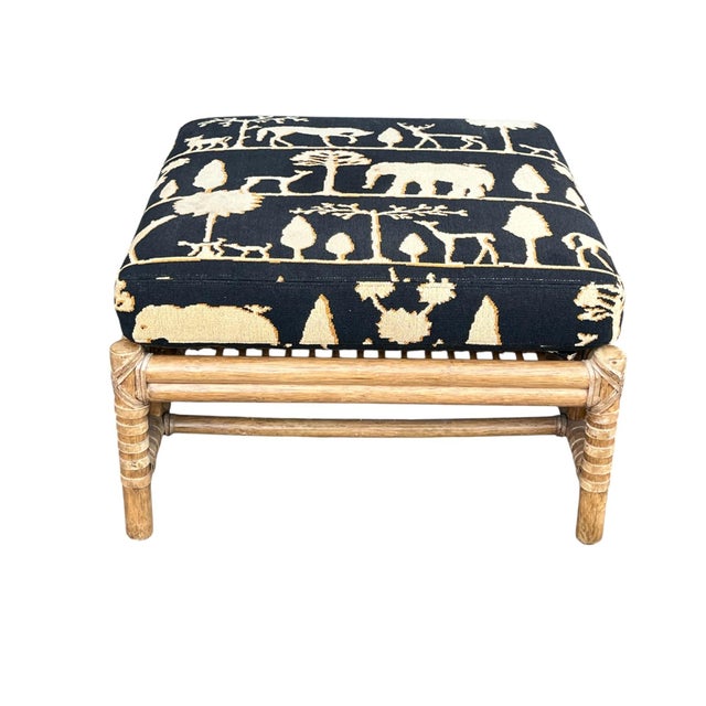 This elegant McGuire Thebes ottoman showcases the brand’s signature craftsmanship and timeless bamboo-inspired design....