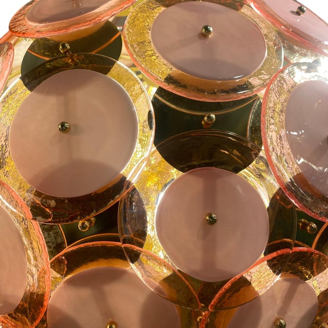 Pink Murano Glass Disco Lamp, 1960s For Sale - Image 6 of 8