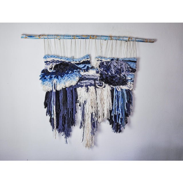 Textured Macrame Wall Tapestry, 1970s For Sale - Image 9 of 9