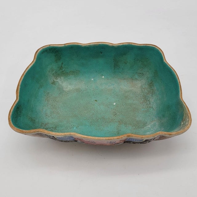 Antique Chinese Guangxu Period Famille Rose Moth Bowl For Sale - Image 4 of 8