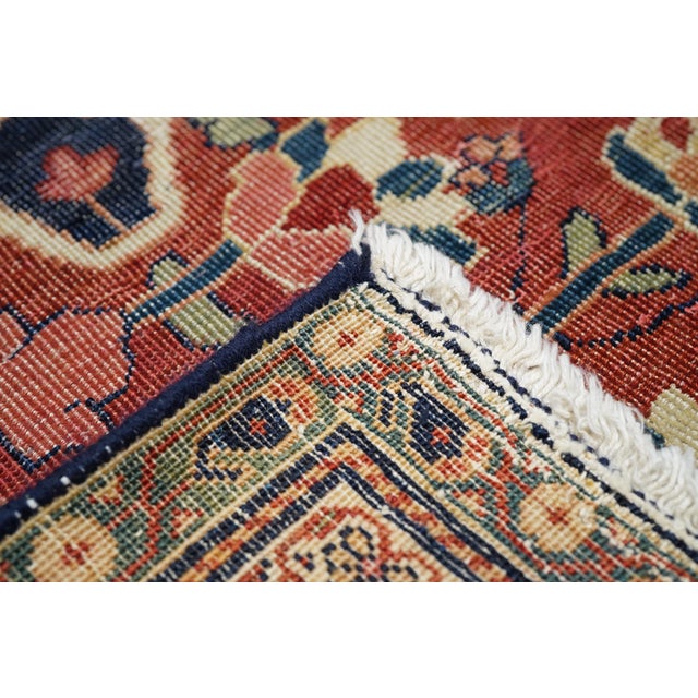 Late 19th Century Antique Persian Farahan Sarouk Rug 9’0" X 12’3" For Sale - Image 5 of 7