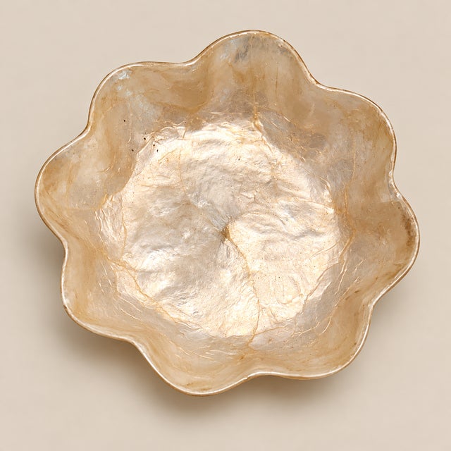 Cream Gumps Capiz Bowls and Scalloped Shell Dishes Catchalls and Trays - A 9 Piece Set For Sale - Image 8 of 13