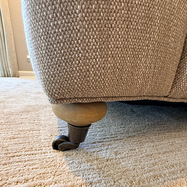 Textile Restoration Hardware English Roll Arm Three Seat Sofa For Sale - Image 7 of 10