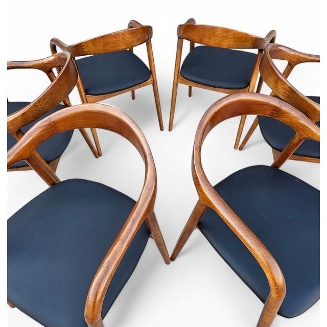 1990s Scandinavian Dining Chairs-Set of Six For Sale In Los Angeles - Image 6 of 17