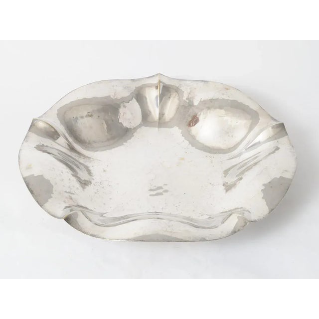 Mid-Century Modern Hammered Silver Plate Bowl from WMF, 1940s For Sale - Image 3 of 8