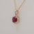 2020s 1.9Ct Madagascar Ruby Pendant With Natural Diamond Accent: Solid 14k Gold, 6.5mm For Sale - Image 5 of 7