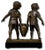 1900 - 1909 Very Cute Antique French Bronze Children With Amphora Figure by Noted Italian Sculptor Paolo Ferrari - Circa Early 1900ss For Sale - Image 5 of 12