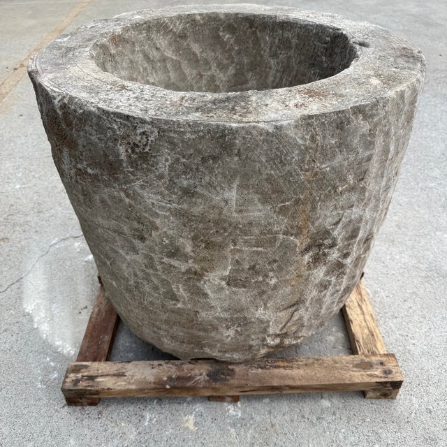 Antique Limestone Trough A one-of-a-kind hand-carved limestone trough naturally textured, lightly weathered finish....