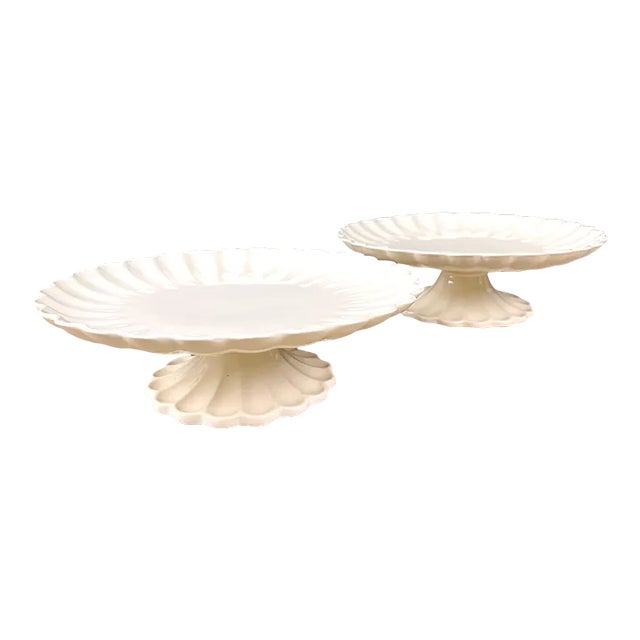 Antique Copeland Earthenware Pottery Compotes- a Pair For Sale