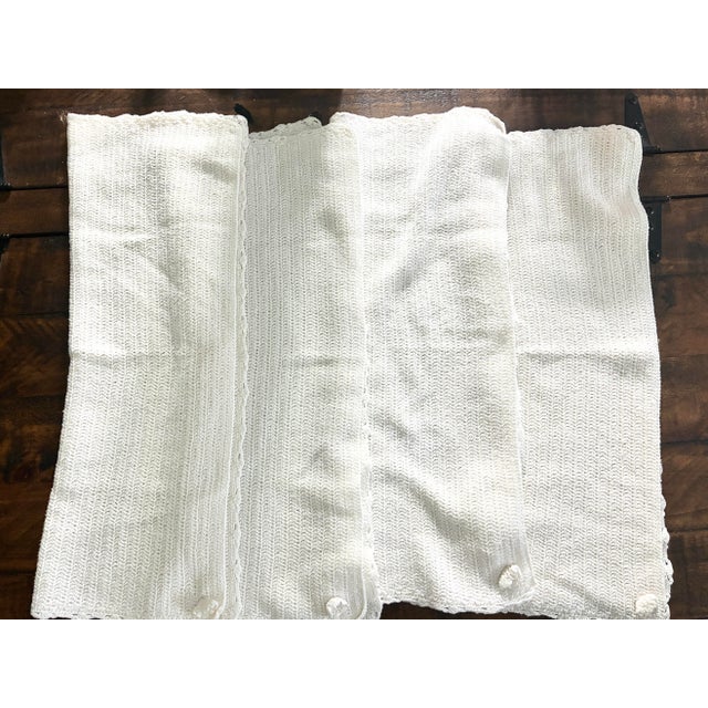 Off-white Vintage Hand Crafted Placemats Set of 4 Off White 16” X 20” For Sale - Image 8 of 8