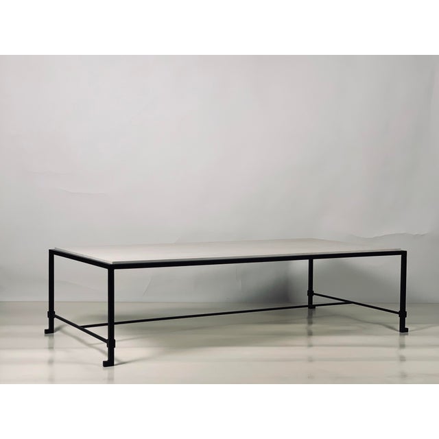 DESIGN FRERES Chic Large 'Diagramme' Limestone Coffee Table by Design Frères For Sale - Image 4 of 10