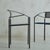 Iron ‘Carrè Vi’ Chairs in Blue Leather by Fly Line, Italy 1990s For Sale In Chicago - Image 6 of 11
